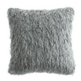 thumbnail image 2 of VCNY Home Keegan 18" x 18" Griffin Grey Polyester Solid Shag Decorative Pillow, 2 of 5