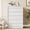 Antique White, variant on 5 Drawer Dresser for Bedroom, 45" Tall Wooden Dressers with Curved Profile Design, Mid Century Chest of Drawers Closet Clothes Storage Organizer for Living Room, Entryway, Nursery, Natural