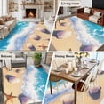 thumbnail image 6 of Summer Beach Area&nbsp;Rug 6x9ft Shell Starfish Spray Non-Slip&nbsp;Washable Square&nbsp;Rugs Soft Felt Indoor Floor Mat for Bedroom Kitchen Living Room Bathroom, 6 of 9