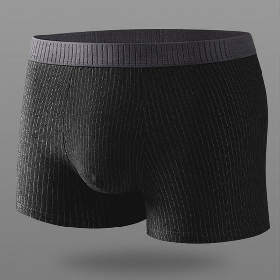 L-5X Plus Size Boxer Briefs for Men Big & Tall Mid Waisted Underwear Mens Casual Solid Color Breathable Athletic Workout Boxers