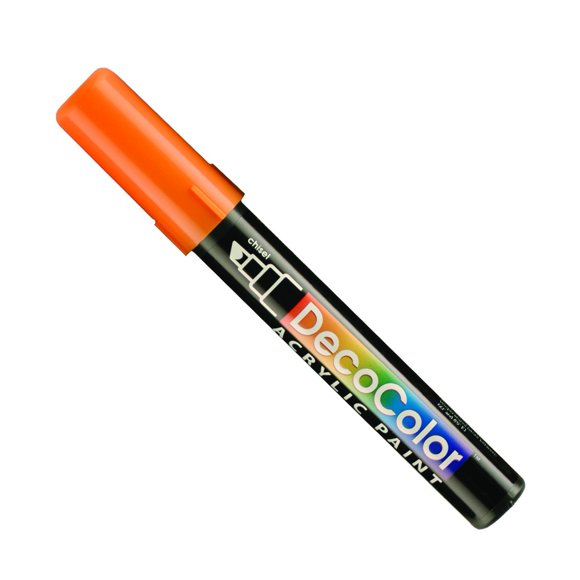Marcador de pintura Marvy Uchida Deco Color con punta biselada naranja