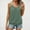 2025-Green, variant on Frostluinai Summer Tank Tops for Women Scoop Neck Pleated Eyelet Embroidery Tanks Double Spaghetti Strap Camisoles Solid Banded Bottom Camis