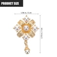 thumbnail image 2 of Broche vintage con perlas barrocas, accesorio de ropa retro para mujer, 2 of 5