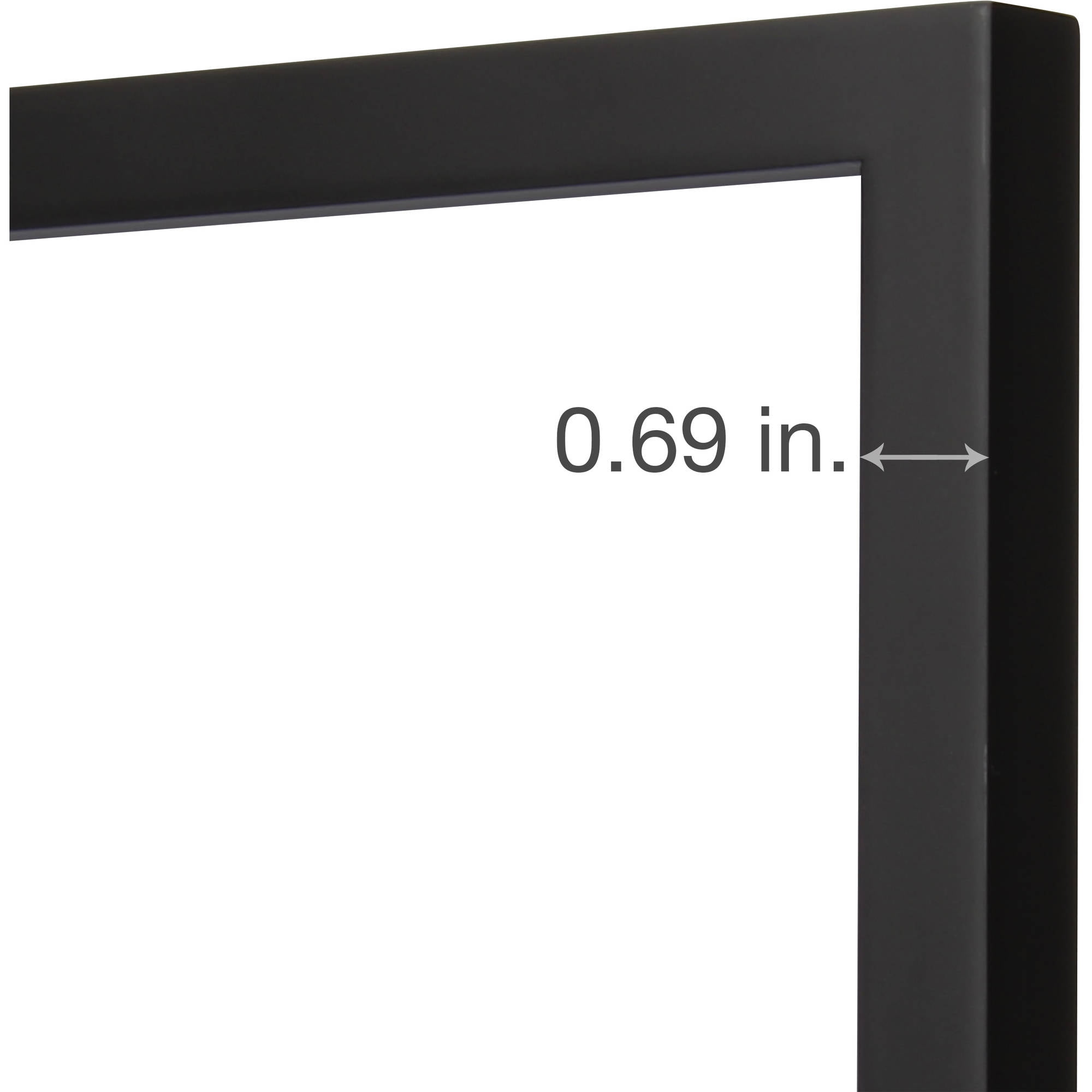 Better Homes & Gardens Gallery 11x14 Matted for 8x10 Wall Picture Frame, Black