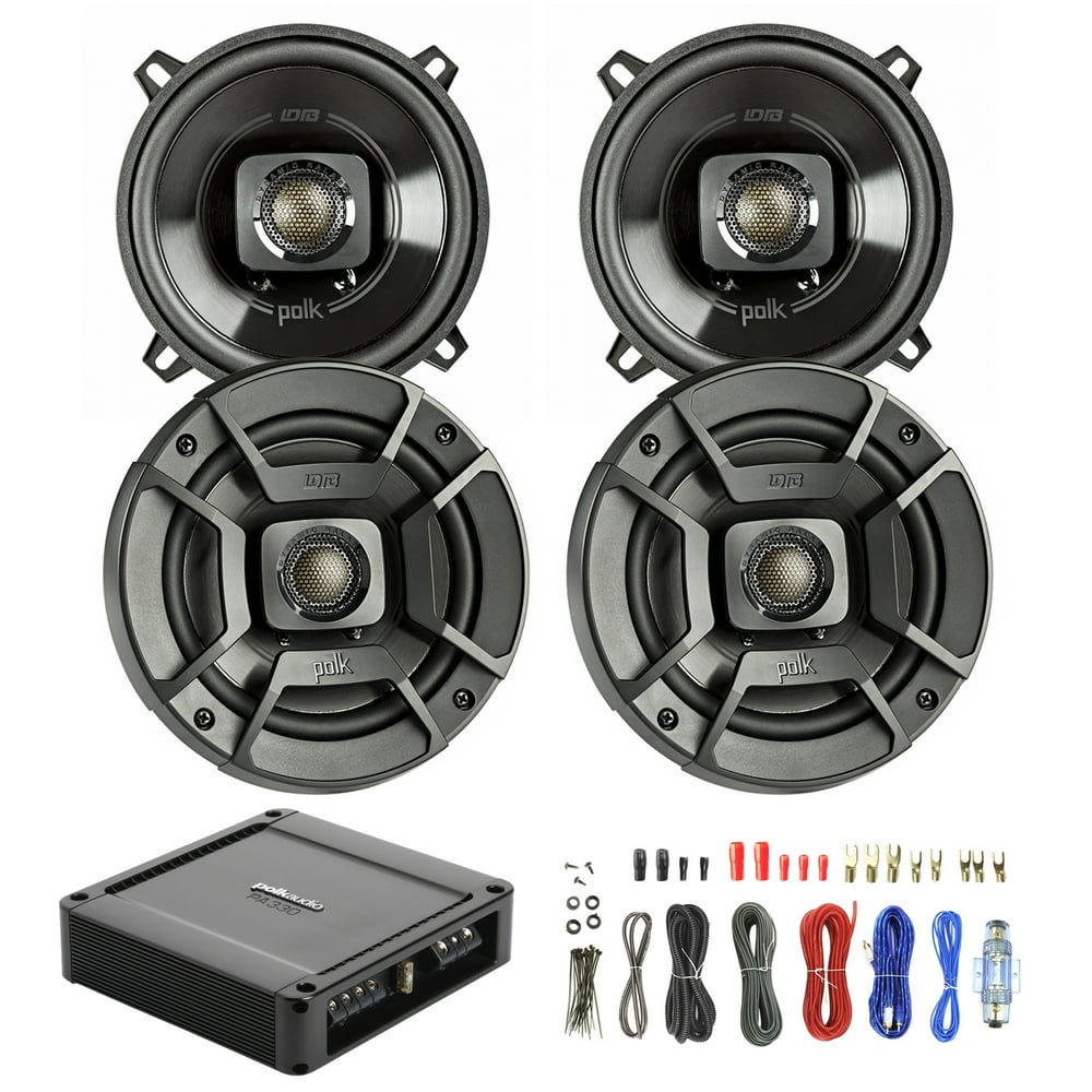 4X Polk Audio DB522 5.25-Inch 300-Watt 2-Way Speakers, New Polk Audio