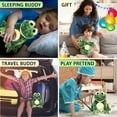 thumbnail image 2 of DolliBu Plush Frog Stuffed Animal - Soft Huggable Squat Green Frog, Adorable Playtime Frog Plush Toy, Cute Rain Forest Life Cuddle Gift, Super Soft Plush Doll Animal Toy for Kids & Adults - 8 Inches, 2 of 7