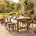 thumbnail image 7 of Lacoo Metal Dining Chair Indoor-Outdoor Use Stackable Classic Trattoria Chair Chic Dining Bistro Cafe Side Metal Chairs Set of 4, Gunmetal, 7 of 7