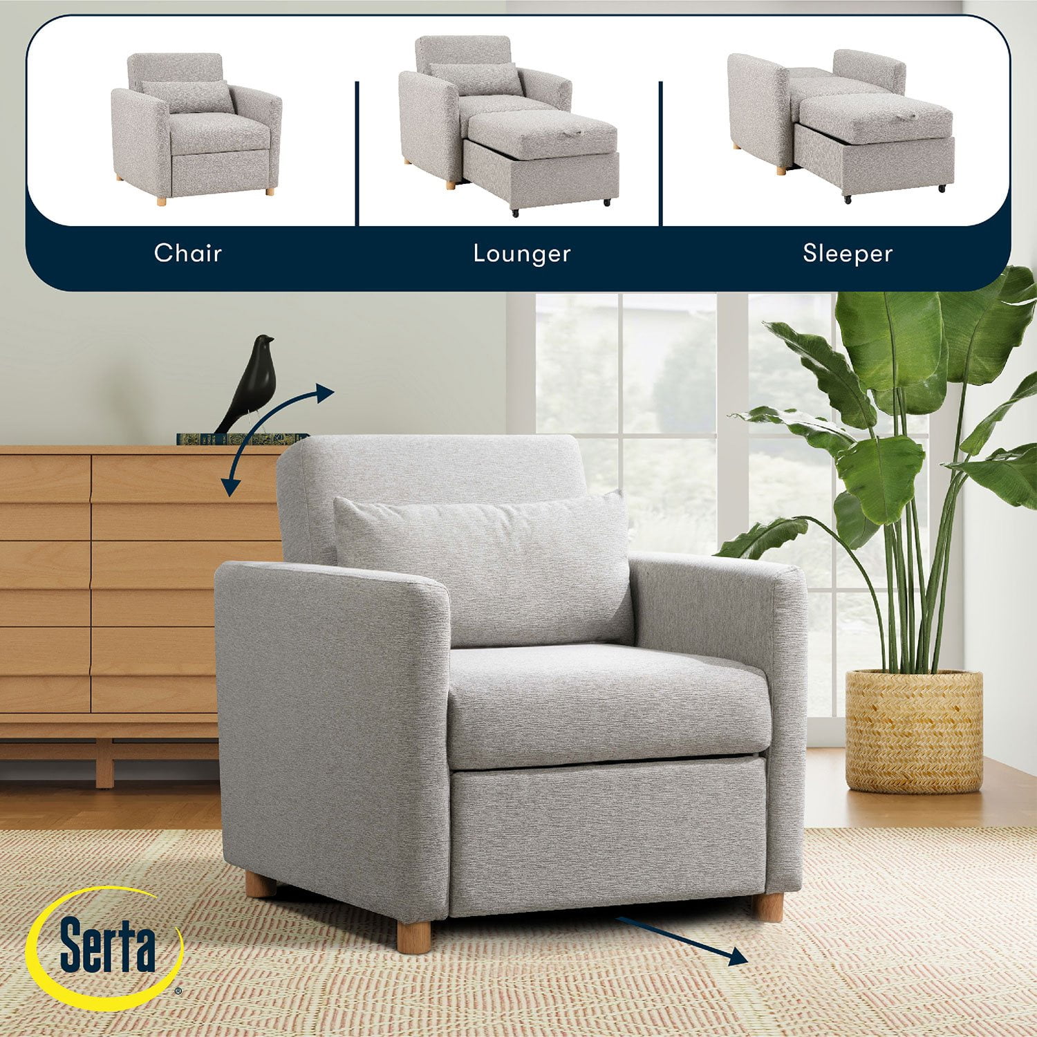 Serta Connor Twin Size Convertible Chair - Samsclub.com