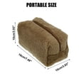 thumbnail image 2 of Unique Bargains Small Plush Makeup Bag Soft Beauty Cosmetic Bag Cute Travel Zipper Toiletry Bag for Women Brown, 2 of 7