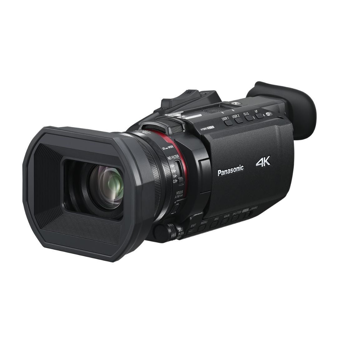 Panasonic X1600 4K 60p Portable Director's Camcorder with Wide Angle Telephoto Lens with 24x Zoom, HYBRID O.I.S., Live Streaming, Versatile Recording Mode, and Built-In Wi-Fi (Black)