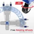 thumbnail image 3 of Ktaxon Snowmobile Dolly, 3 PCS 1500 LBS Capacity with 3”PUSwivel Casters for Smooth Moving & Scratch-Free Ski Protection, Blue, 3 of 7