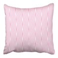 thumbnail image 1 of EREHome Candy Pattern Stripe Pink and White Colors Geometric Chevron Abstract Diagonal Pillowcase Cushion Cover 16x16 inch, 1 of 1