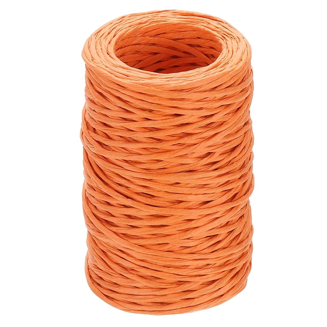 Uxcell 55 Yards Floral Bind Wire Wrap Twine, Alambre Floral de 2mm, Alambre de Vid para Manualidades Rústicas, Hacer Ramos de Flores, Envolver Regalos, Decoración de Bodas, Naranja