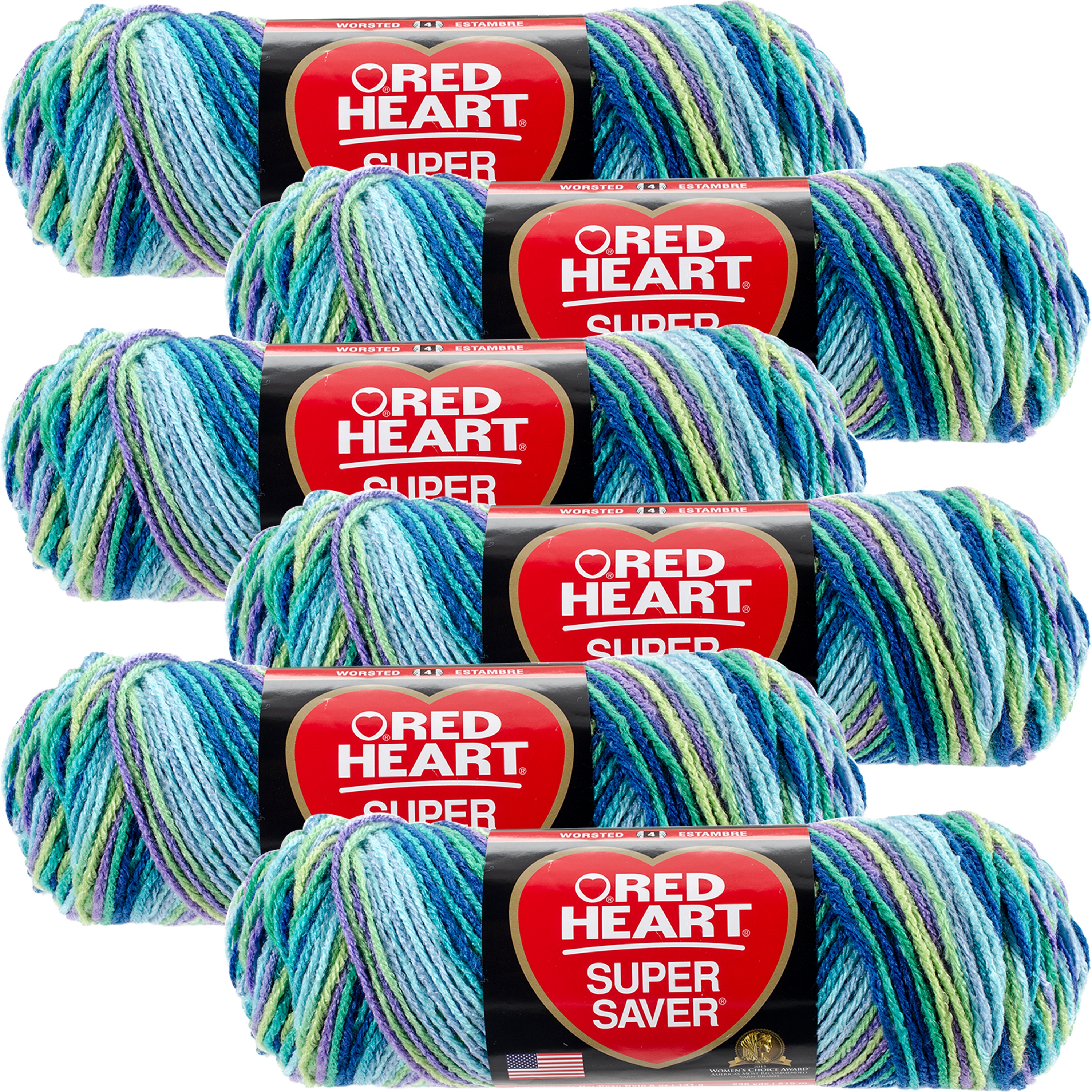 Red Heart Super Saver Yarn-Wildflowers, Multipack Of 6 - Walmart.com - Walmart.com