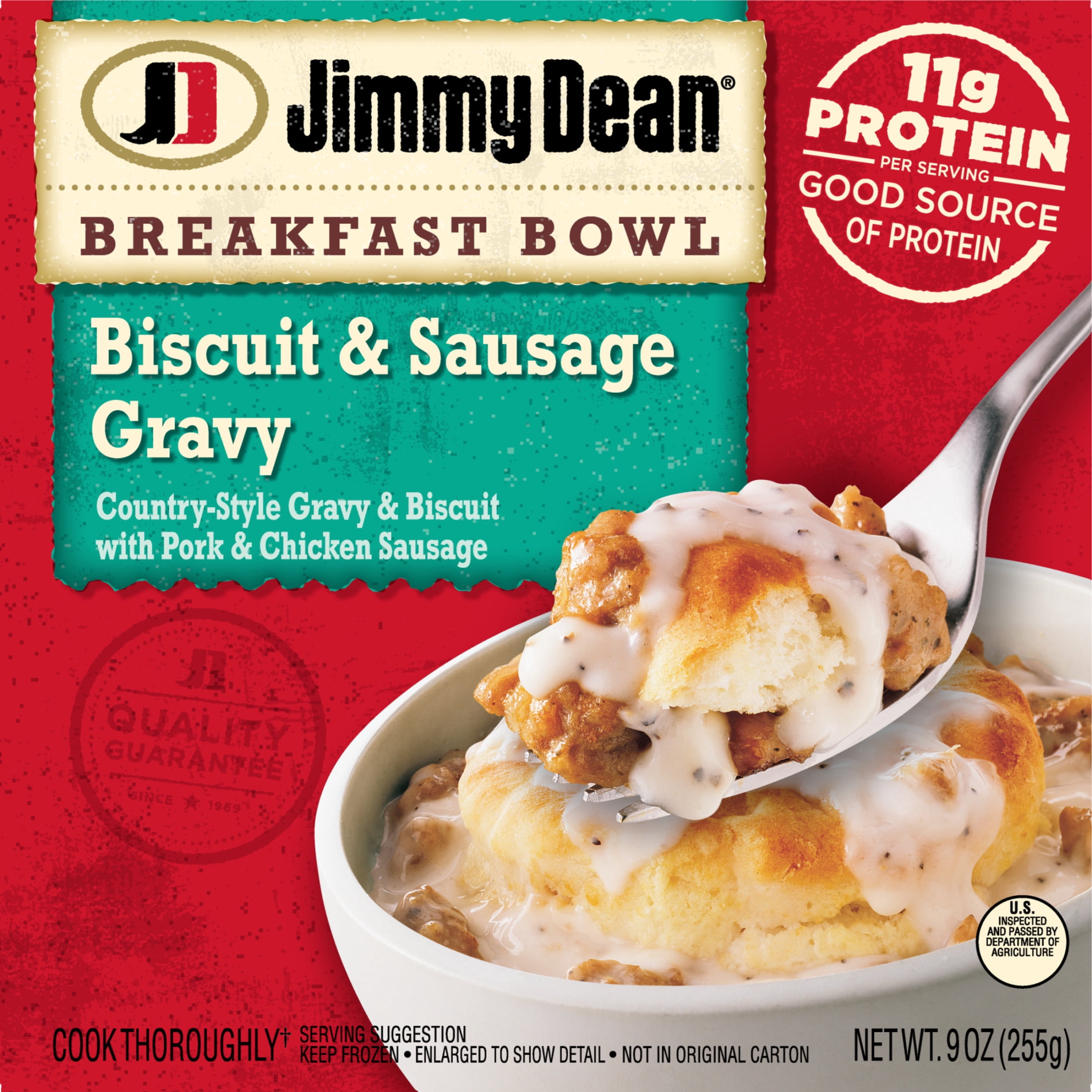 Jimmy Dean Biscuit & Sausage Gravy Breakfast Bowl, 9 oz (Frozen)