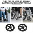 thumbnail image 5 of Woeilo 2 Pcs Roue avant de Fauteuil Roulant Remplacement de Roue Solide pour Fauteuils Roulants Déambulateurs 7 Pouces, 5 of 5