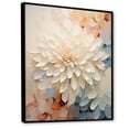 thumbnail image 2 of Designart "Simplified White Dahlia Elegance I" Dahlia Floater Framed Wall Art Living Room, 2 of 5