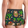 thumbnail image 5 of Balery Cute Hedgehogs Cactus Blue Men's Boxer Briefs, Soft and Breathable Cotton Underwear with nylon Waistband-Small, 5 of 9