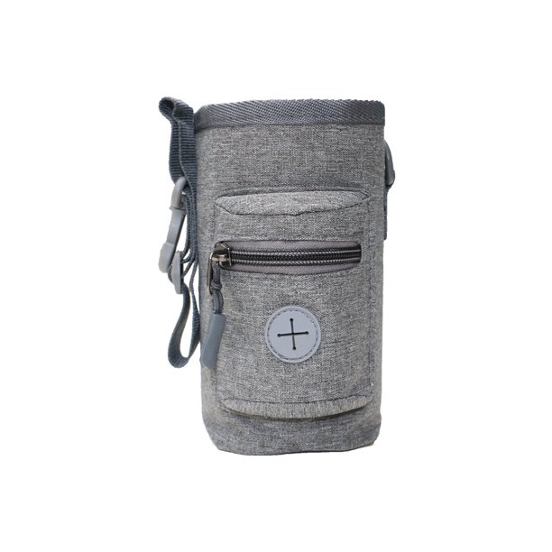 Billuyoard Bolsa de almacenamiento de alimentos para mascotas con correa para el hombro, riñonera ajustable para recompensa de aperitivos, riñonera para Aseo de mascotas Gris oscuro Billuyoard PT004471-01