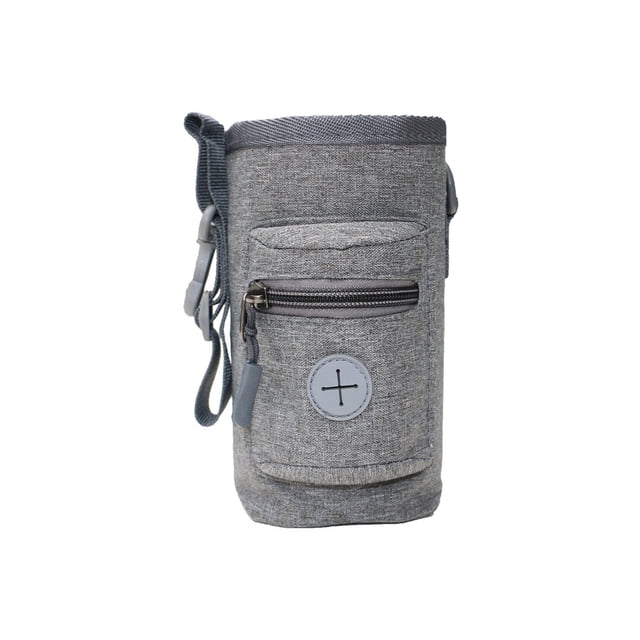sweethay Bolsa de almacenamiento de alimentos para mascotas con correa para el hombro, riñonera ajustable para recompensa de aperitivos, riñonera para Aseo de mascotas Gris oscuro sweethay PT004471-01