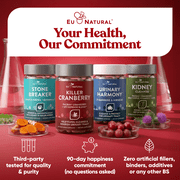 Eu Natural Cranberry Pills UTI Defense Urinary Tract Health Supplement 10-in-1 Fast-Acting Capsules 60 Count