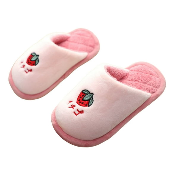 WZEIIOT Toddler Boys Slippers Fall Winter Cute Indoor Footwear Kids Soft Comfortable Anti Slip Bedroom House Shoes For Boys And Girls Us Size:8.5