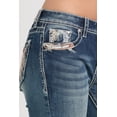 thumbnail image 6 of Grace in LA Women's Horseshoe Motif Embellished Bootcut Stretch Jeans (25, Blue Stonewashed), 6 of 7
