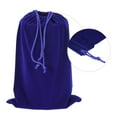 thumbnail image 4 of Unique Bargains 30x20cm Microfiber Pouch, 2Pcs Soft Storage Drawstring Gift Bag, Dark Blue, 4 of 5