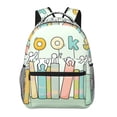 thumbnail image 1 of Disketp Books Mochila Estampada para Hombre y Mujer – Mochila Ligera Clásica con Múltiples Bolsillos para Universidad, Trabajo y Viajes-One Size, 1 of 5