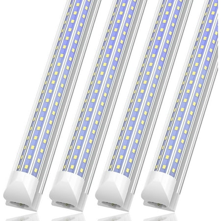 

LED Shop Light 45W 5850LM 6000K Cool White Linkable Ceiling Light Fixtures D-Shaped T8 LED Tube Lights 4FT for Garage