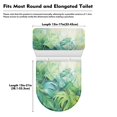 thumbnail image 5 of ZIATUBLE Palm Leaves Toilet Lid Seat Cover Elongated Toilet Lid and 2 Piece Tank Cover Sets for Bathroom Easy to Install Toilet Mat Protective Cover Soft Seat Covers Tank Lip Covers, 5 of 7
