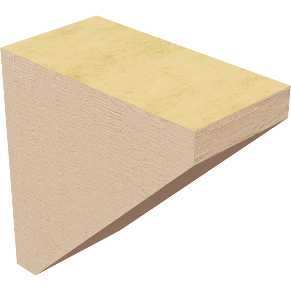 2"W x 4"D x 4"H Classic Concord Rough Cedar Woodgrain TimberThane Corbel, Primed Tan