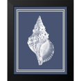 thumbnail image 2 of Fab Funky 12x14 Black Modern Framed Museum Art Print Titled - Mixed Nautical White on Indigo Blue c, 2 of 5