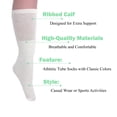 White Tube Socks for Men and Women Sport Socks 6 Pairs Size 9 to 15
