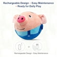 thumbnail image 2 of Active Moving Pet Plush Toy,Interactive Dog Toys, with Rechargeable Bouncing Ball & Sound Recording, Washable Squeaky Cartoon Pig Dog Toy Dog Toys, 2 of 10