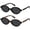 Black+Tortoise/Gray lens, variant on Retro Oval Sunglasses for Women, Trendy UV400 Protection