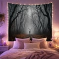 thumbnail image 2 of Atmospheric Forest Stands With Solitary Deer Facing Forward, Mystical Fantasy for Space Lovers, Galaxy Room Decor, Mother's Day Gift, Tapestry Wall Hanging for Bedroom and Dorm, 2 of 7