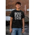 thumbnail image 4 of Best Dad Ever Cool Fathers Day Gift Men's Big & Tall Crewneck Graphic Tee Brisco Brands 2X, 4 of 5