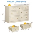 thumbnail image 5 of May in Color Dresser for Bedroom with 7 Drawers, Wood Drawer Organizer for Bedroom, Living Room, Hallway, Beige, 5 of 11