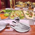 thumbnail image 4 of 3 Pcs Cooking Utensils Set, 3-Piece Silver Stainless Steel Kitchen utensils set,Includes 1 Serving Spoon, 1 Slotted Spoon and 1 Soup Ladle, Serving Spoons for Buffet, Party, 4 of 6