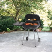 Uniflame Deluxe 399 sq. inch Square Charcoal Grill, Black