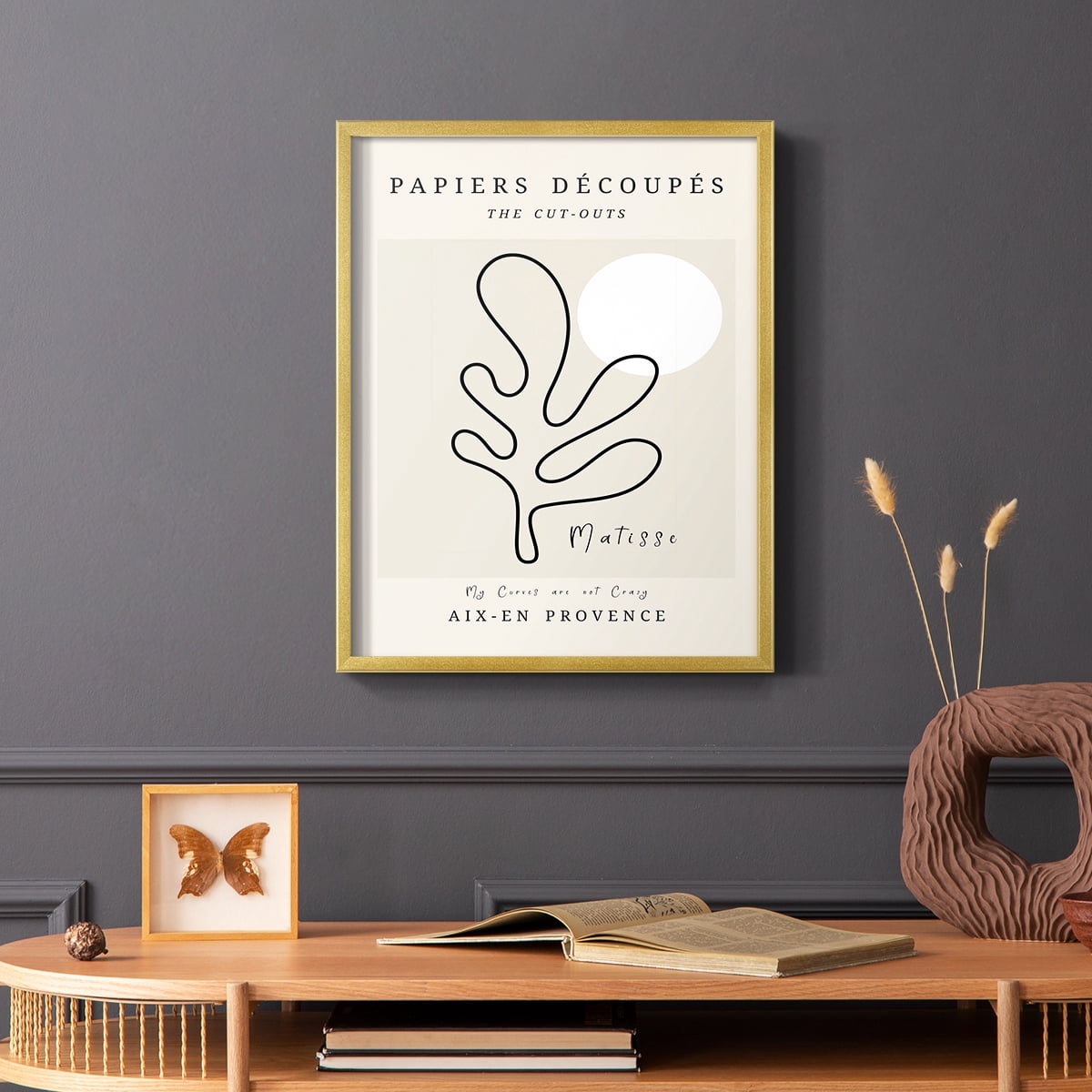 Matisse CCCLXXIV in Gold Solid Wood 22 x 28 Framed Print
