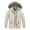 Khaki, variant on Men's Hooded Warm Coat Thickened Padded Heavyweight Winter Parka Jacket with Detachable Fur Hood Black L