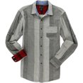 thumbnail image 1 of INC Camisa con botones a rayas para hombre, gris, mediana I-N-C  Botones al frente, 1 of 1