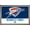 Bronze Framed Version, variant on NBA Oklahoma City Thunder - Logo 21 Wall Poster, 14.725" x 22.375", Framed