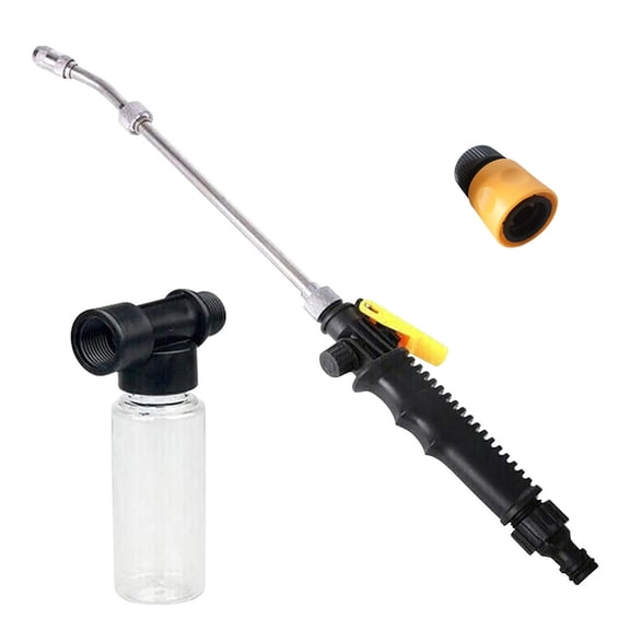 Harlier Jet High Pressure Washer Wand, Portable High Pressure Water Gun, Extendable Washer Sprayer with Adjustable Water Hose Nozzle for Garden Hose, With Foam Bottle