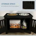 thumbnail image 4 of PawHut Dog Food Storage Cabinet with Bowls & Dog Feeding Station, Black, 4 of 9