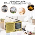 thumbnail image 3 of Ygjytge Retro Full Band SW AM FM Emergency Mini Weather Radio Altavoz Incorporado (Oro), 3 of 9