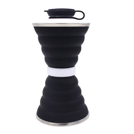 

YX STORE Silicone Water Bottle Drink Water BPA Free Practical Folding Type Water Bottle Retractable Beverage Cup