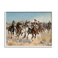thumbnail image 4 of Stupell Industries Galloping Horses Herd Cowboys Trotting Desert Sand Painting White Framed Art Print Wall Art, Design by Lettered and Lined, 4 of 5